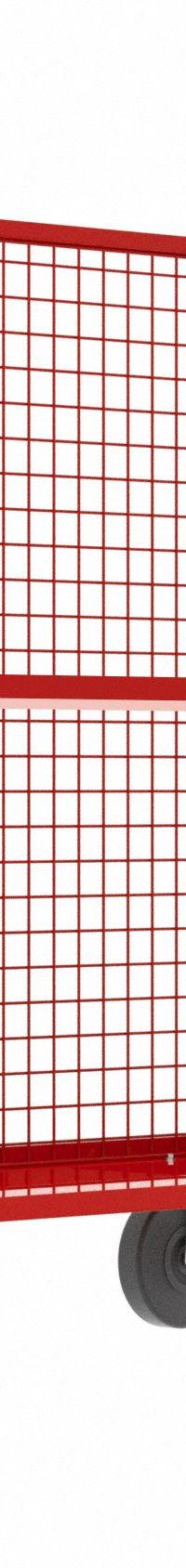 VALLEY CRAFT Cage Cart: 2,000 lb, Overall Dim. 57 in L x 30 in W x 68 in H, Adj, 1 Shelves, Rubber (MPN F89726VCRD). Key specifications — Caster/Wheel Configuration: (2) Rigid; Color: Red; Shelf Adjustability: Adjustable; Brand: VALLEY CRAFT.