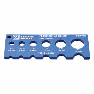 YELLOW JACKET Sizing Gauge: 6 in Lg (MPN 60297) - Parts & Accessories for Manifolds, Hoses & Tools