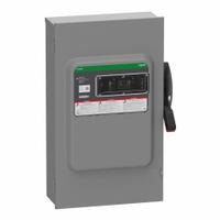 SCHNEIDER Safety Switch: Fusible, 200 A, Three Phase, 240V AC, Galvanized Steel, Indoor/Outdoor (MPN VH324NR). Key specifications — Brand: SCHNEIDER.