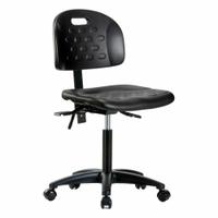 Ergonomic Chair: Polyurethane, Armless, Ht Range 19 3/4 in to 27 1/2 in, 18 in Seat Wd, 5 Casters (MPN BR-HPMBCH-RG-T1-A0-NF-RC-BLK). Key specifications — Foot Support: No; Back Tilt Backward: 13.5°; Back Tilt Forward: 10.5°; Base Material: Nylon; Brand: APPROVED VENDOR; Product Type: Ergonomic Chair; ESD-Safe: Not ESD Safe; Seat Tilt Backward: 3°.