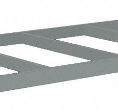 TENNSCO Shelf: 84 in x 42 in, 1,500 lb Load Capacity, Gray, Shelf (MPN ZLES-8442). Key specifications — Includes: (4) Beams; Shelf Configuration: Single Straight; Color: Gray; Frame Material: Steel; Brand: TENNSCO; Frame Finish: Zinc Plated; Product Type: Shelf.