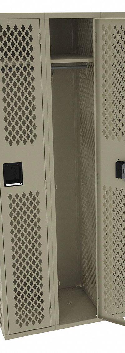 TENNSCO Wardrobe Locker: 36 in x 18 in x 72 in - Ventilated Metal Wardrobe Lockers