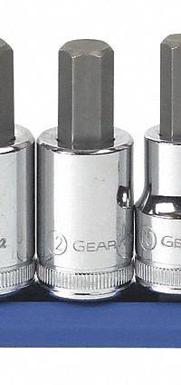 GEARWRENCH Socket Bit Sets: 1 - 25 Pieces, 1/2 in Drive Size, 7 Pieces, 6 mm to 19 mm Tip Size Range (MPN 80720). Key specifications — attr1216280: Fixed Insert; attr1216283: GEARWRENCH; attr1225718: 6 mm to 19 mm; attr1227491: 1/2 in.