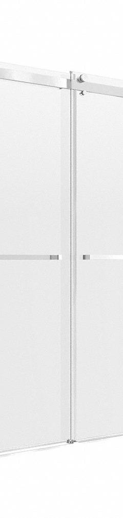 FOREMOST Shower Door: 55 in Min. Door Wd, 59 in Max. Door Wd, 76 in Overall Ht, Clear Tempered Glass (MPN LGDR6076-CL-SV). Key specifications — Brand: FOREMOST.