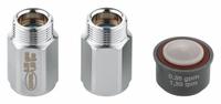 GROHE Water Saving Kit: Universal, Compatible Product Type Bathroom and Kitchen Faucets (MPN 48188000). Key specifications — Brand: GROHE; Product Type: Low Solution Kit; Compatible Product Type: Bathroom and Kitchen Faucets; Includes: Aerator; Compatible Series: Universal.