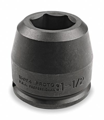 PROTO Impact Socket: 1 1/2 in Drive Size, SAE, 2 1/4 in Socket Size, 6-Point - 1-1/2" Drive Impact Sockets