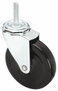 APPROVED VENDOR Stem Caster: 3 1/2 in Wheel Dia., 1 1/4 in Wheel Wd, Swivel, Swivel, Rubber, Steel (MPN 32J821). Key specifications — Brand: APPROVED VENDOR; Thread Size: 1/2"-13; Wheel Bearing Type: Plain; Wheel/Tread Color: Black; Roll Up: Swivel.