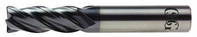 OSG Corner Radius End Mill: Carbide, TiAlN Coated, 4 Flute, 1/2" Mill Dia, 1-1/4" LOC - Fast-Cutting Carbide Corner-Radius End Mills for Stainless Steel & Super Alloys