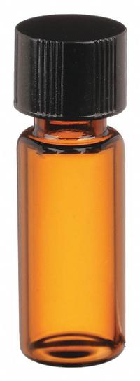 APPROVED VENDOR Vial with Cap: 2 mL, A, Includes Closure, Polypropylene, 12 mm Body Dia, Square (MPN 3LEH5). Key specifications — Body Color: Amber; Screw Closure Size: 8-425 mm; Brand: APPROVED VENDOR; Bottom Shape: Square; Self-Standing: Self-Standing.