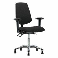 ESD Chair: Fabric, Arms Included, Ht Range 19 in to 24 in, 18 1/2 in Seat Wd, 17 in Seat Dp, Adj (MPN BR-ESD-FDHCH-MB-CR-T1-A1-EG-ESDBLK). Key specifications — Foot Support: No; Back Tilt Backward: 13.5°; Back Tilt Forward: 10.5°; Base Material: Aluminum; Brand: APPROVED VENDOR; Product Type: ESD Chair; ESD-Safe: ESD-Safe; Seat Tilt Backward: 3°.