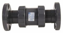 HAYWARD Check Valve: Ball, Inline Valve Body, PVC, 3 in Pipe Size, Flange x Flange, For Water Media (MPN TC1300FE). Key specifications — Ball Material: PVC; Brand: HAYWARD.