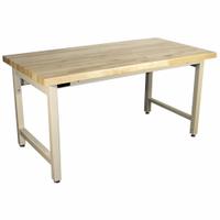 PRO-LINE Work Bench: Fixed Ht, Maple, 60 in x 30 in, 5,000 lb Overall Load Capacity, Beige (MPN HD6030M/HDLE-H11). Key specifications — Brand: PRO-LINE.