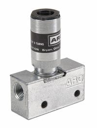 ARO Pilot Air Control Valve: 200 Series, Three-Way / Two-Position, 3 Ports, 1/8 in Female NPT Pilot (MPN 206-C). Key specifications — attr1086823: 206-C; attr1086857: Spring Return; attr1086869: Spool; attr1086865: Normally Open/Normally Closed.