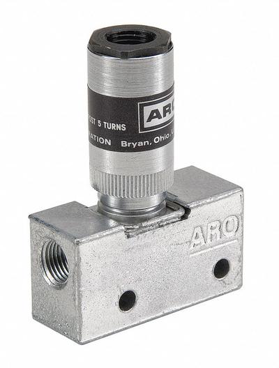 ARO Pilot Air Control Valve: 200 Series, Three-Way / Two-Position, 3 Ports - ARO 200 Series Pilot-Operated Inline Air Control Valves