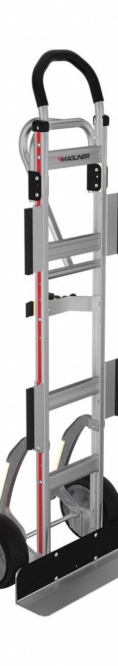 MAGLINER Appliance Hand Truck: 600 lb, Single-Loop, Silver, Aluminum, Pneumatic, 59 in Handle Ht (MPN HDARB1CM1E5--R-S). Key specifications — Brand: MAGLINER.
