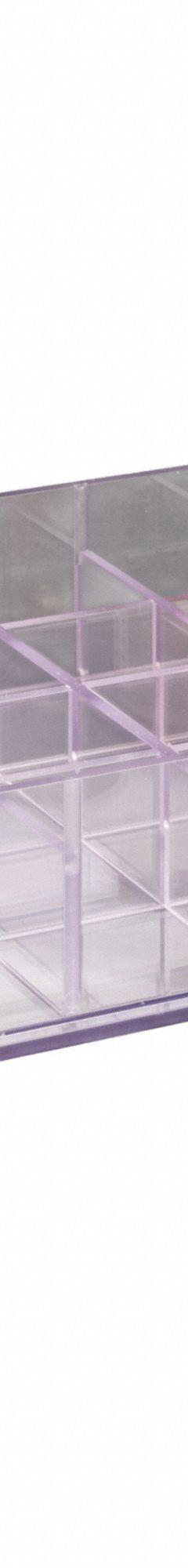 Urine Cup Organizer: 14 7/8 in Overall Wd, 2 7/8 in Overall Ht, 10 1/4 in Overall Lg, PETG, Clear (MPN URIN24). Key specifications — Material: PETG; Mounting Location: Benchtop; Color: Clear; Product Type: Urine Cup Rack; Total Holding Capacity: (24) Cups; Brand: POLTEX.