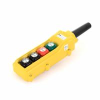 KH INDUSTRIES Pendant Control Station: (4) Push Buttons, 1NO, No Legend, NEMA 4/4X, (4) Push Buttons (MPN CPH04-C1C-000A). Key specifications — AC Contact Rating: 5 A @ 125/240 V; Action: Momentary/Momentary/Momentary/Momentary; DC Contact Rating: 0.4 A @ 120 V; Enclosure Material: Thermoplastic; Hub Style: Dead-End; Legend: No Legend; Operator Configuration: (4) Push Buttons; Brand: KH INDUSTRIES.