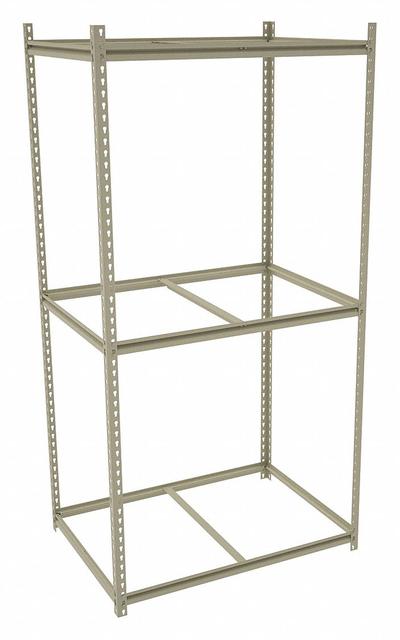 TENNSCO Boltless Shelving: Starter, Medium-Duty, 42 in x 30 in, 84 in Overall Ht - Medium-Duty Open Deck Boltless Shelving