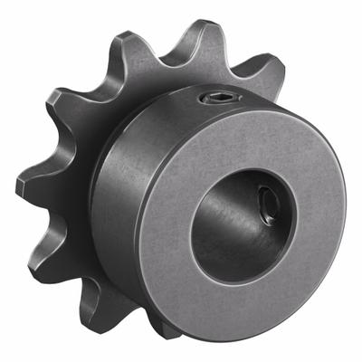 TSUBAKI Single Strand Sprocket: 35, For 3/8 in Chain Pitch, 1/2 in Bore Dia, 11 Teeth - Size 35 Fixed-Bore Roller Chain Sprockets