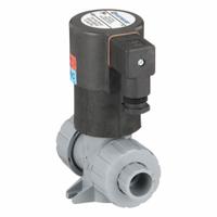 HAYWARD Solenoid Valve: 2-Way, Normally Closed, 1/2 in Pipe Size, 120V AC, Inline Single, CPVC Body (MPN SV20050STV). Key specifications — Pipe Size: 1/2 in; Voltage: 120V AC; Brand: HAYWARD; Coil Enclosure: Without Junction Box.