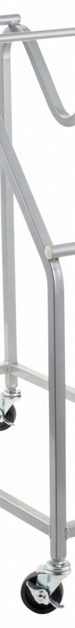 NATIONAL PUBLIC SEATING Stool Cart: 400 lb, 34 in L x 18 1/2 in W x 37 in H, For 24 Chairs, Gray (MPN DY87B). Key specifications — Frame Color: Gray; For Use with Series: 8700B/8800B; Brand: NATIONAL PUBLIC SEATING; Caster/Wheel Configuration: (2) Swivel.