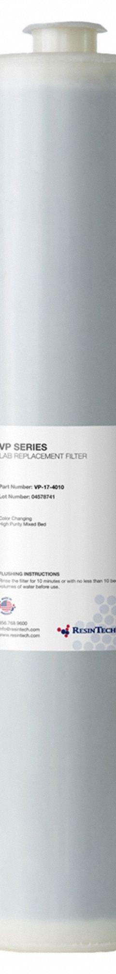RESINTECH Lab Water Cartridge: Ions, VPK-4010, 1. Key specifications — Product Type: Lab Water Cartridge; Manufacturer Part Number: VPK-4010.