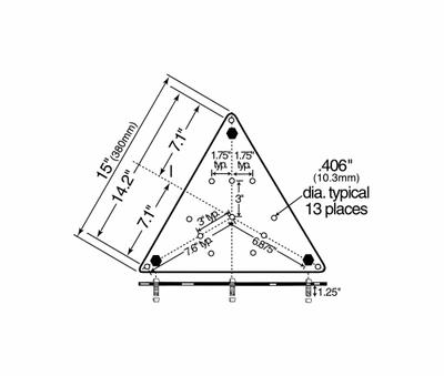 SOUNDSPHERE Mounting Bracket: 2 in Overall Ht, 24 in Overall Lg, 48 in Overall Wd - Mounting Brackets for Speakers