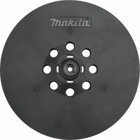 MAKITA Disc Backup Pad: 9 in Wd, Round, Hook and Loop, Medium, For XLS01, 8 Vacuum Holes, Rubber (MPN 199940-8). Key specifications — attr667743: Disc Backup Pad; attr667724: Round; attr667738: 8; attr667733: Rubber; attr667729: XLS01; attr667721: 199940-8; attr667725: MAKITA.