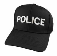 HEROS PRIDE Police Hat: Universal, Black with White Lettering, Cotton Twill (MPN 6753). Key specifications — attr188331: Black with White Lettering; attr188330: Universal; attr188332: Cotton Twill.