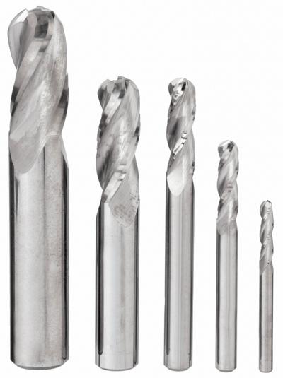 APPROVED VENDOR End Mill Set: Ball Nose, 5 Pc, Carbide, 3 Flute, 1/8" to 1/2" Mill Dia (MPN 222-888881) - General Purpose Carbide Ball End Mill Sets