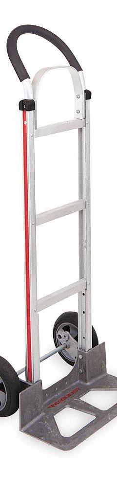 MAGLINER General Purpose Hand Truck: 500 lb, Flow-Back, Silver, Aluminum, Tread on Core, Rubber (MPN HMK122UAA). Key specifications — Brand: MAGLINER.