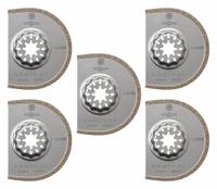 FEIN Oscillating Scraper Blade: 3 in Blade Wd, 3 in Blade Lg, Diamond Grit, 5 Pieces, 5 PK (MPN 63502216230). Key specifications — attr1097676: FEIN; attr1097658: Diamond Grit; attr1097655: Semi-Circular.