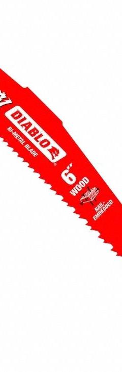 DIABLO Reciprocating Saw Blade: 6/12 Teeth per Inch, 6 in Blade Lg, 0.05 in Blade Thick, 200 PK (MPN DS0612BW200). Key specifications — attr1109198: 6/12; attr1109200: Rigid for Straight Cuts; attr1109201: Tapered; attr1109209: DIABLO.