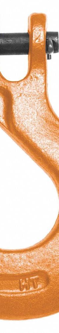 CAMPBELL Slip Hook: 5,100 lb Working Load Limit, 80 Hook Grade, Alloy Steel, 3 in Usable Lg, Clevis (MPN 4403415). Key specifications — Color: Orange; Brand: CAMPBELL; Visual Indicator Markings: None.