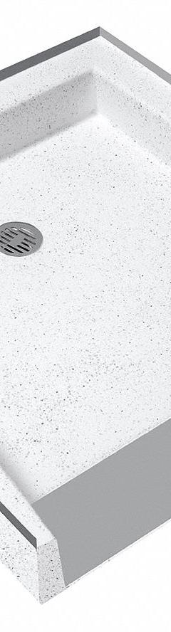 FIAT PRODUCTS Shower Floor: Square, Barrier Free Threshold, Terrazzo, 39 in Overall Lg (MPN WTR4995081). Key specifications — Material: Terrazzo; Drain Location: Center; Brand: FIAT PRODUCTS.