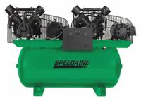 SPEEDAIRE Electric Air Compressor: 15 hp, 2 Stage, Horizontal, 200 gal, 100 cfm, 175 psi, Base Model (MPN 35WC65). Key specifications — attr48430: SPEEDAIRE; attr48445: 60 Hz; attr48448: Motor Starter; attr48450: 460V AC; attr48474: Three; attr48487: Horizontal.