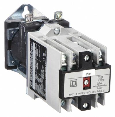 SQUARE D NEMA Control Relay: Surface Relay Mounting, 24V DC Coil Volt, 8NO - Surface-Mounted Relays