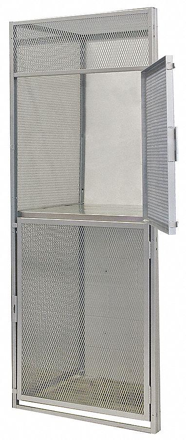 HALLOWELL Bulk Storage Locker Add-On: 48 in x 36 in x 90 in, 2 Tiers, 1 Units Wide - Expanded Metal Bulk Storage Locker Starters & Add-Ons