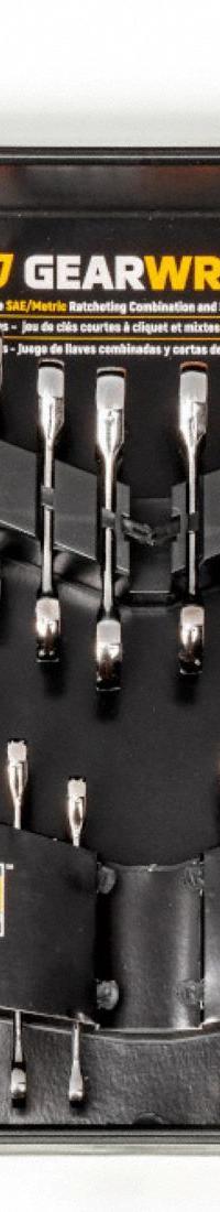 GEARWRENCH Combination Wrench Set: Alloy Steel, Full Polish Chrome, Std (MPN 39327). Key specifications — attr309581: Full Polish Chrome; attr309580: Alloy Steel; attr309571: No; attr309583: No; attr309587: Yes; attr324931: GEARWRENCH.