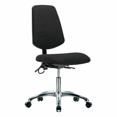 APPROVED VENDOR Chair: Fabric, Armless, Ht Range 19 in to 24 in, 18 1/2 in Seat Wd, 17 in Seat Dp - Fabric ESD Chairs