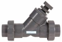 HAYWARD Spring Y Check Valve: Piston, Y-Style Valve Body, 1 1/2 in Pipe Size, FNPT x FNPT, PVC, NPT (MPN SLC10150TEU). Key specifications — Brand: HAYWARD.