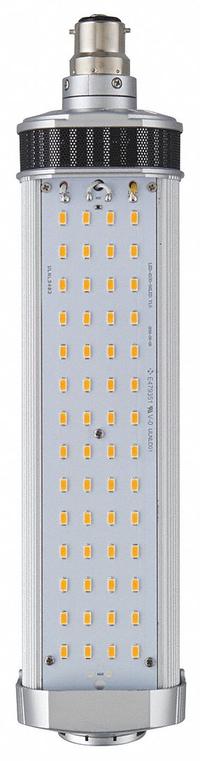 HID Replacement LED Bulb: Wall Pack T17, Bayonet Base (B22d), 20 W Watt, 2200K, LED, 120 to 277V AC (MPN LED-8100-22K). Key specifications — attr233619: 2200K; attr239861: LIGHT EFFICIENT DESIGN; attr233649: Yes.