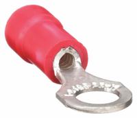STA-KON Ring Terminal: Red, Vinyl Insulation, #4 Stud Size, 22 AWG to 18 AWG Wire Sizes, 600 V (MPN 18RA-4). Key specifications — attr1308027: STA-KON; attr1356587: Serrated.