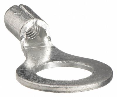 PANDUIT Ring Terminal: Bare, 3/8 in Stud Size, 14 AWG to 10 AWG Wire Sizes - Non-Insulated Ring Terminals