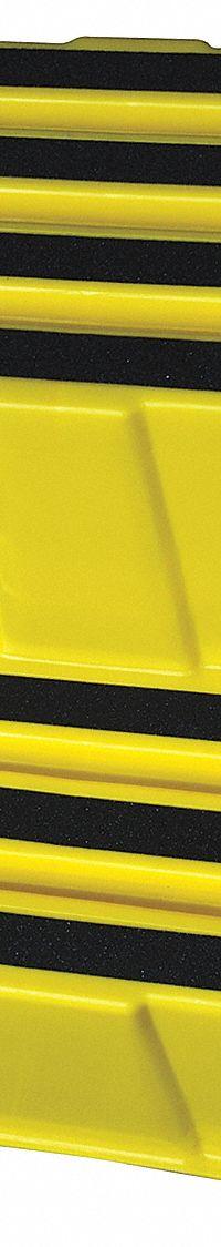 APPROVED VENDOR Step Stool: 2 Steps, 1.6 ft Overall Ht, 500 lb Load Cap, Plastic, 1.6 ft Standing Ht (MPN 44ZJ64). Key specifications — Brand: APPROVED VENDOR; Color: Yellow; Includes: Replacement Foot Pads.