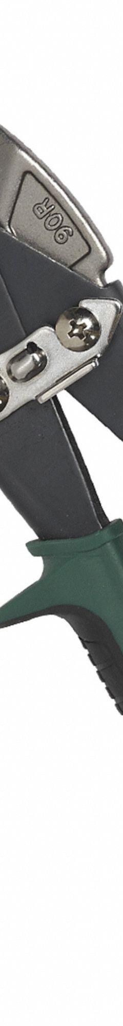 MALCO Aviation Snip: Left/Straight, 11 in Overall Lg, 2 1/4 in Cutting Lg, Steel, TPR, Steel (MPN AV63). Key specifications — attr308531: TPR; attr308530: Steel; attr308532: Steel; attr308533: Yes; attr308535: Aluminum; attr308541: 0.054 in (Copper); attr308546: Left; attr324897: MALCO.
