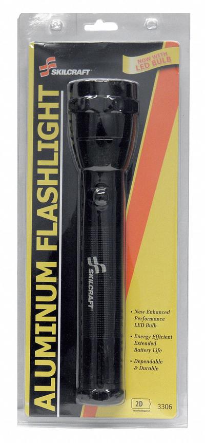 ABILITY ONE Flashlight: 1,601 lm, 3 hr Run Time at Max. Brightness, 2 Light Outputs - Flashlights
