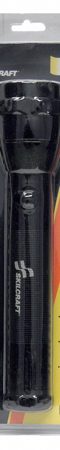 ABILITY ONE Flashlight: 1,601 lm, 3 hr Run Time at Max. Brightness, 2 Light Outputs, Black, Aluminum (MPN 6230-01-513-3306). Key specifications — Brand: ABILITY ONE; Battery Requirements - Broad: Requires 2 D.