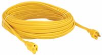 APPROVED VENDOR Extension Cord: Indoor Use, 50 ft Lg, Outlet, 5-15P, 14/3, SPT-3, Yellow, 125V AC (MPN 1FD61). Key specifications — Brand: APPROVED VENDOR; Temperature Rating: 32° to 167°F; NEMA Plug Configuration: 5-15P.
