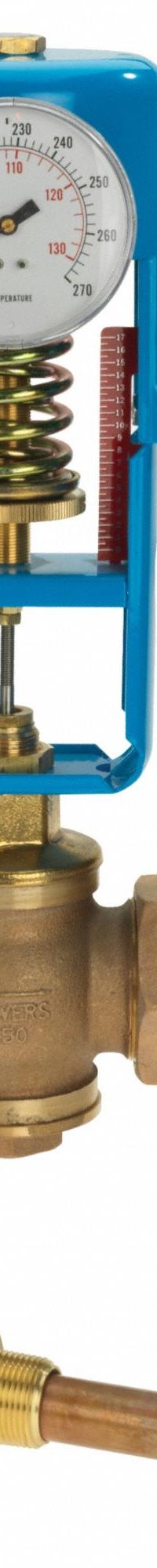 POWERS Temperature Regulator: For Cold Water/Hot Water Media, 1 in Pipe Connection Size, Bronze (MPN 595-ST100C-C08DI05). Key specifications — Brand: POWERS.